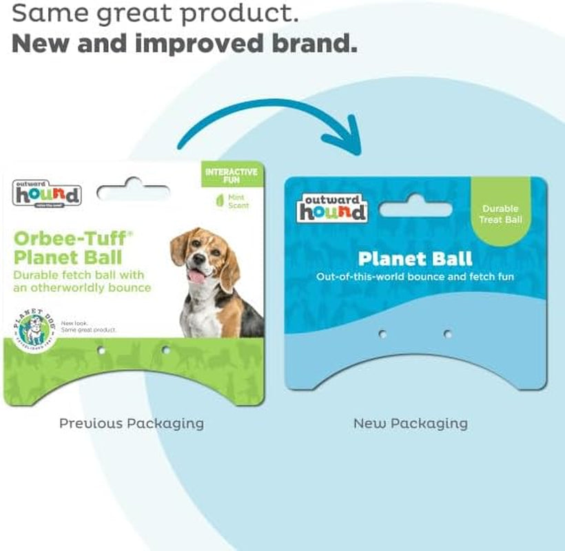 by  Orbee-Tuff Planet Ball Blue/Green Treat-Dispensing Dog Toy, Medium