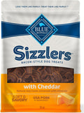 Sizzlers Bacon-Style Dog Treats with Real USA Pork, Cheddar Flavor, 15-Oz Bag