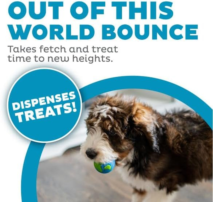 by  Orbee-Tuff Planet Ball Blue/Green Treat-Dispensing Dog Toy, Medium