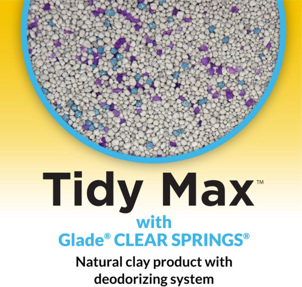 Purina Clumping Cat Litter, Tidy Max Glade Tough Odor Clear Springs Multi Cat Litter - 38 Lb. Box
