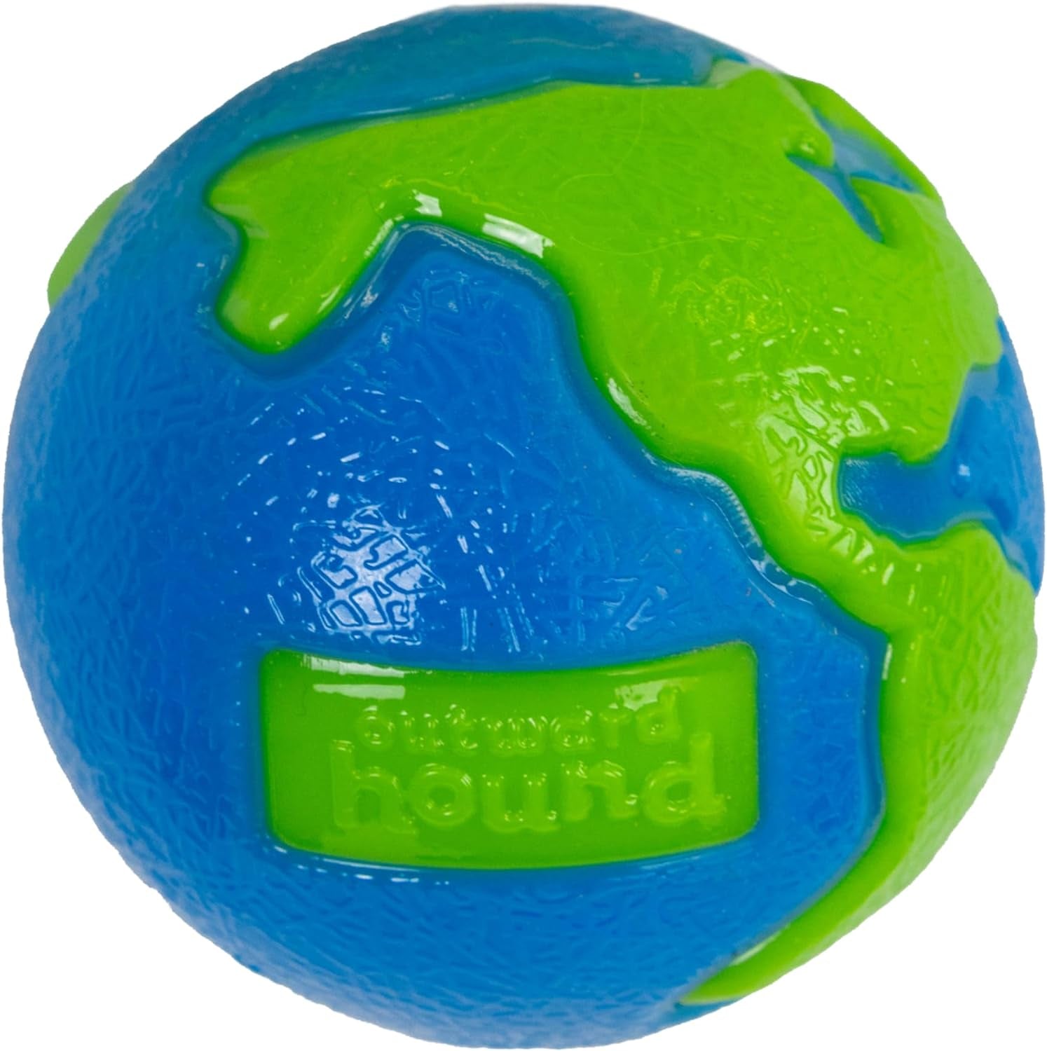 by  Orbee-Tuff Planet Ball Blue/Green Treat-Dispensing Dog Toy, Medium
